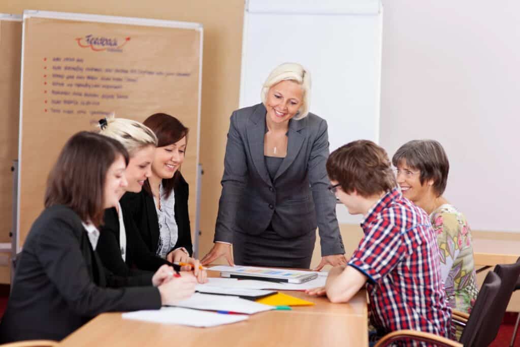 Encouraging classroom environment with supportive teachers and engaged students at Education Behavior Consultants.
