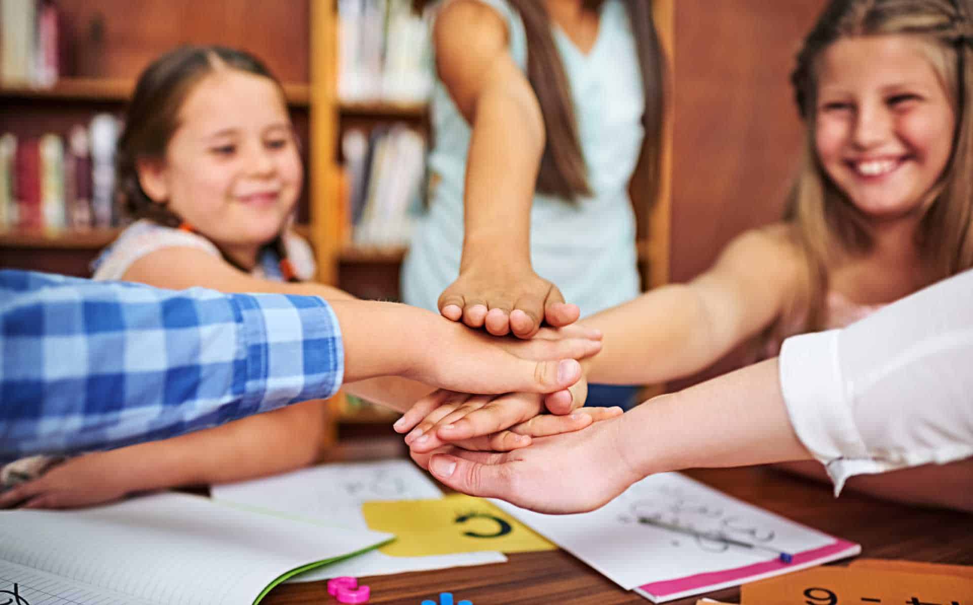 Collaborative children team-building for education and social skills development.